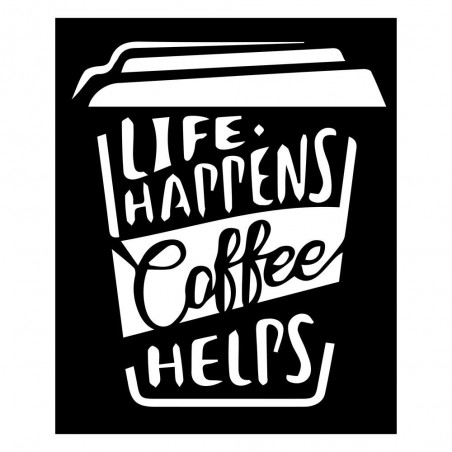 Life Happens Coffee Helps Διακοσμητικό από Μέταλλο