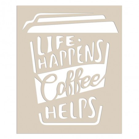 Life Happens Coffee Helps Διακοσμητικό από Μέταλλο